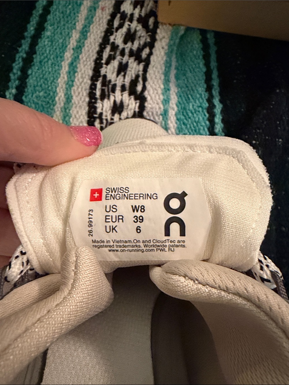 On Running Women’s White Sneakers with Tan Accents - Picture 3 of 9